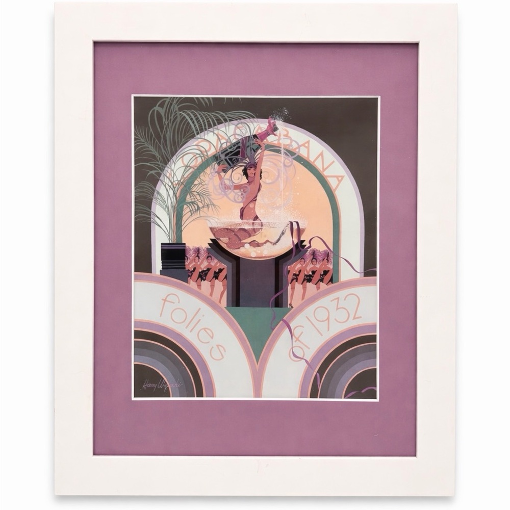 Harry Wysocki Copacabana Folies of 1932 Art Deco Framed Lithograph Print